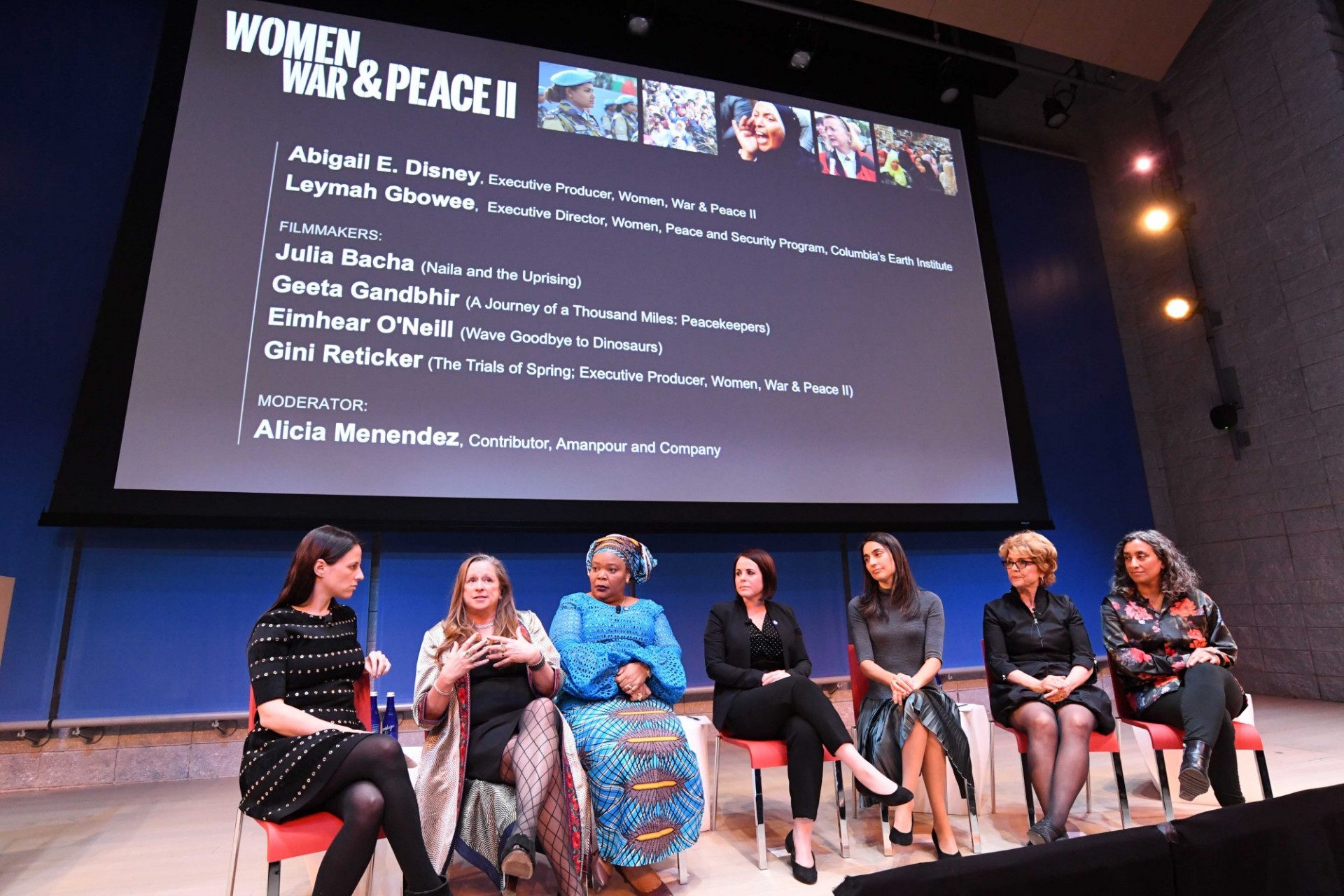 Speakers at the Public Event for the launch of "Women, War and Peace II" Series