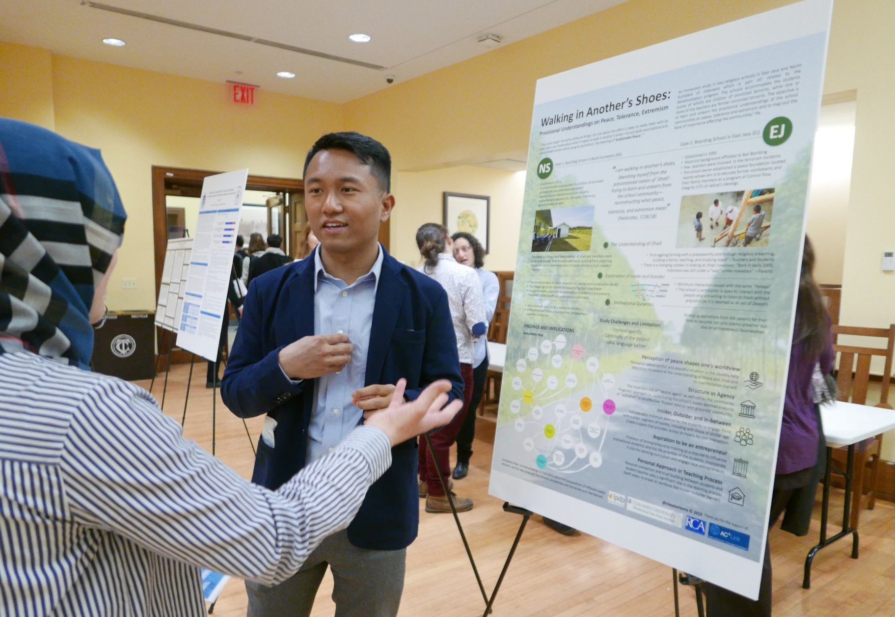 Graduate Student Fellow presenting research at the Annual sustaining peace forum in March 2019