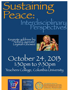 Flyer from the 2012 Sustaining Peace Forum