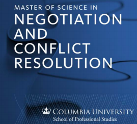 Logo for the Master of Science in Negotiation and Conflict Resolution at the School of Professional Studies at Columbia University