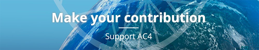 Banner that reads: "Make your contribution: Support AC4"
